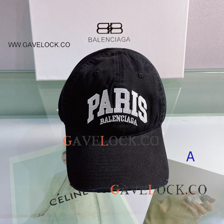 Paris BB Solid color Baseball Cap Front Cap Black